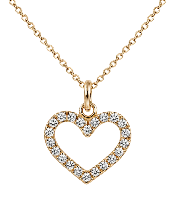 Aagaard Love gold-plated silver necklace 45 cm