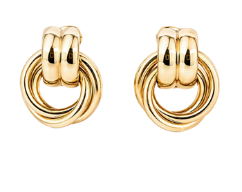 Aagaard Twist earrings in gold-plated silver