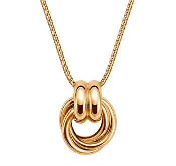 Aagaard Twist necklace gold-plated silver 45 cm