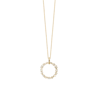 Aagaard Evig Kærlighed pendant necklace in gold-plated silver with zirconia