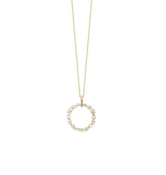 Aagaard Evig Kærlighed pendant necklace in gold-plated silver with zirconia