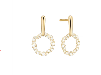 Aagaard Evig Kærlighed gold-plated silver earrings with zirconia