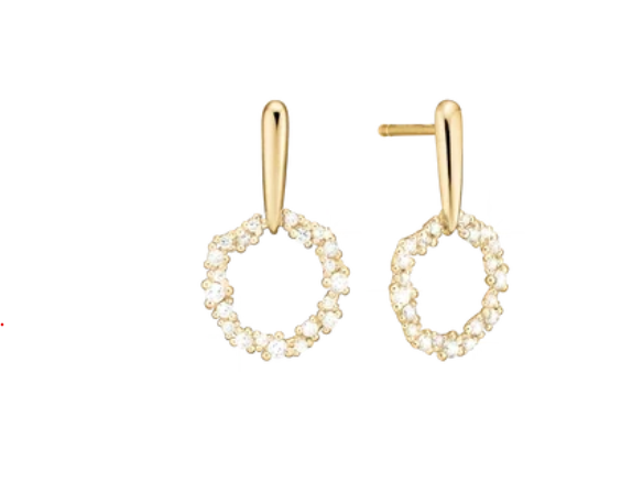 Aagaard Evig Kærlighed gold-plated silver earrings with zirconia