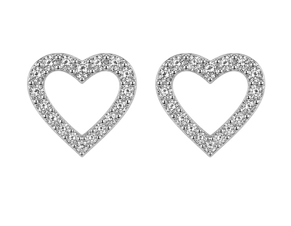 Aagaard Open Heart stud earrings in sterling silver