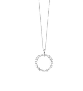 Aagaard Evig Kærlighed silver pendant necklace with zirconia