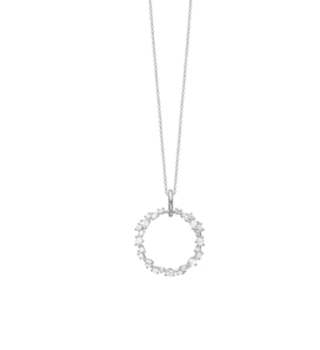 Aagaard Evig Kærlighed silver pendant necklace with zirconia