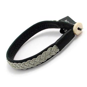 BeChristensen Arctic Handwoven Sami Bracelet in Black, 17 cm