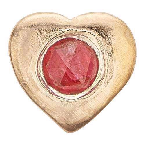 Christina Collect gold-plated 925 sterling silver Ruby Heart Small gold-plated heart with red ruby, model 603-G2
