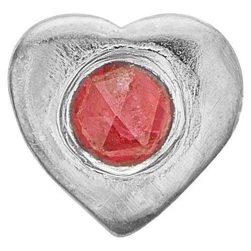 Christina Collect 925 sterling silver Ruby Heart Small silver heart with red ruby, model 603-S2