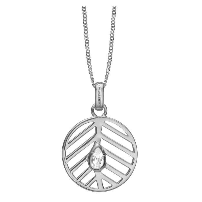 680-S53, Christina Jewelry Sterling silver pendant, Open leaf / open ...