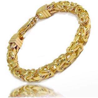 King bracelets and necklaces in gilded brass, from 5-9 mm in width