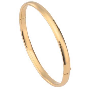 BNH Lady shiny 14 carat bangle American (hollow), Ø 6,5 cm and 3,0 mm in width