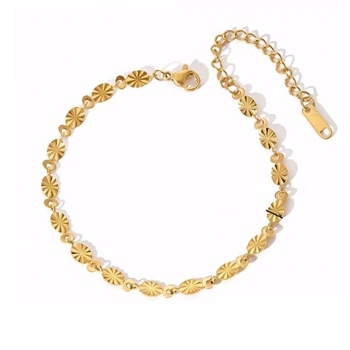 Guld & Sølv Design Bracelet, model 8CB-91366