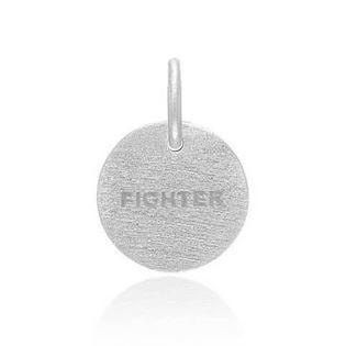Fighter sterling silver pendant frosted, Fighter