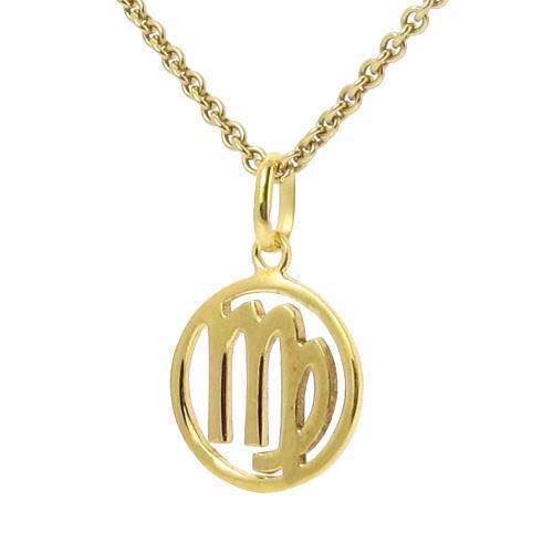 Star sign pendant in gold-plated sterling silver - Virgo (August 23 - September 22)