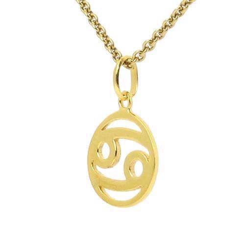 Star sign pendant in gold-plated sterling silver - Cancer (June 22 - July 23)