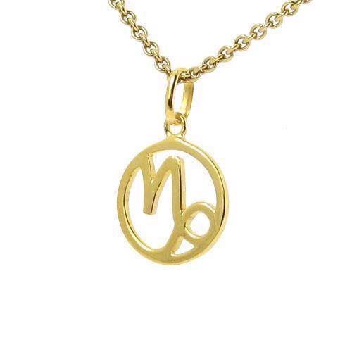 Star sign pendant in gold-plated sterling silver - Capricorn (December 22 - January 20)