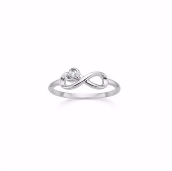 BARTOLI Copenhagen infinity silver ring with zirkonia