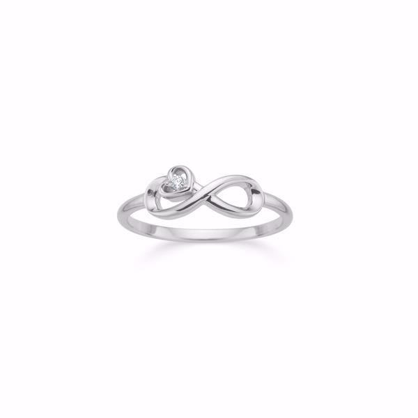 BARTOLI Copenhagen infinity silver ring with zirkonia