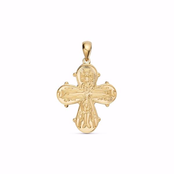 Guld & Sølv Design Dagmarkors pendant gold plated 24 x 16 mm