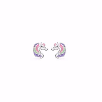 Guld & Sølv Design horse stud earrings in sterling silver for kids