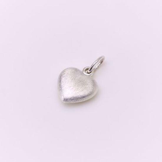 Guld & Sølv Design heart pendant in matte sterling silver