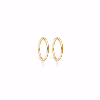 Silver Creole Earring - Gold Plated 11mm
