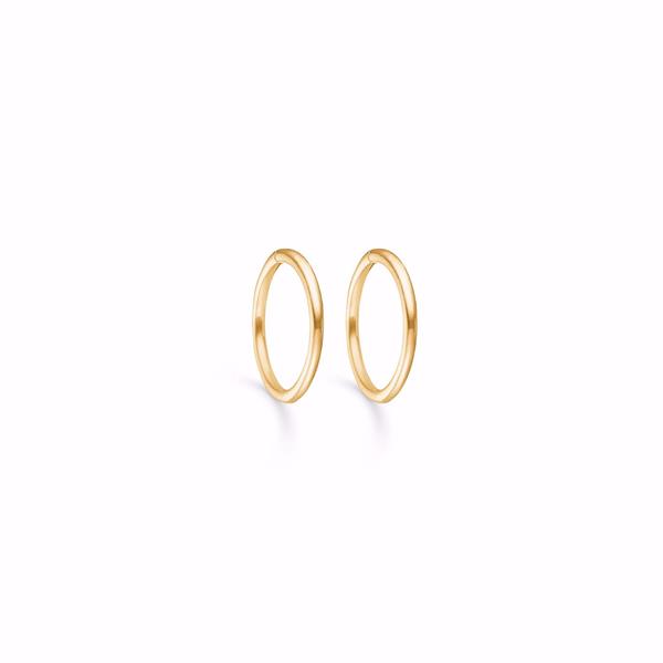 Silver Creole Earring - Gold Plated 11mm