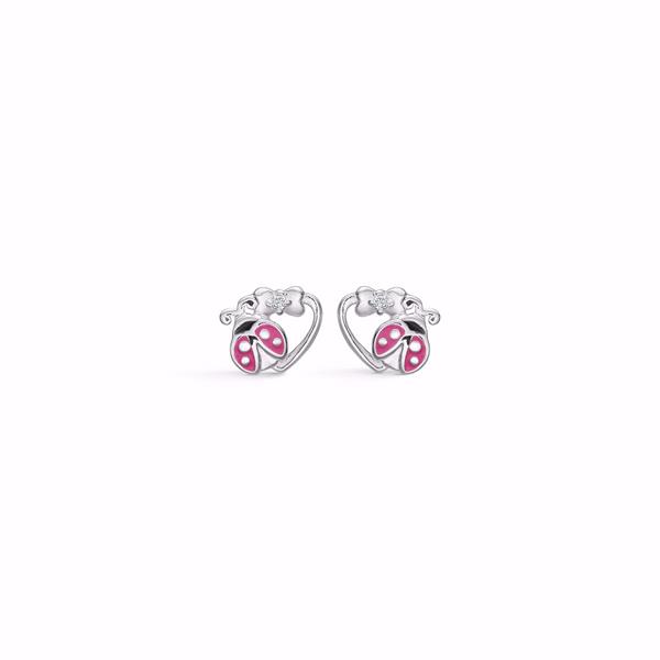CHANTI Little Ones ladybug silver earrings in 925 sterling silver