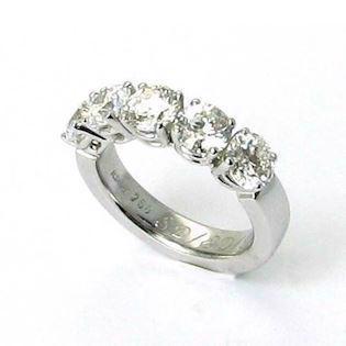 18 carat Alliance ring with 5 pcs 0,50 ct TW/VVS2 diamonds