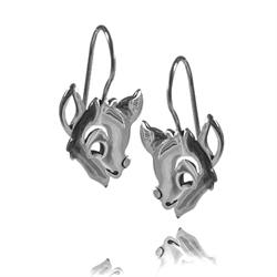Bambi oxidized silver earrings by Izabel Camille