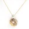 14 carat Italian designed gold flower pendant with chain
