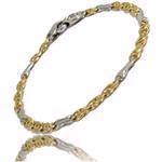 14 carats Italian gold bracelets in red and white gold