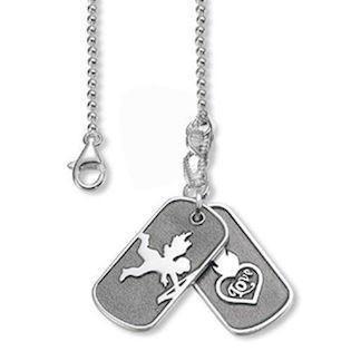Esprit chain with double love "dogtag"