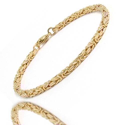14 Carat Solid Gold King Chain Necklaces from Danish BNH, 40 cm and 3.2 mm