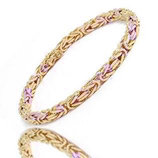 14 Carat Solid Gold King Chain Bracelet from Danske BNH, 21 cm and 4.0 mm