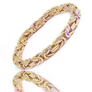 14 Carat Solid Gold King Chain Necklaces from Danish BNH, 40 cm and 5.6 mm