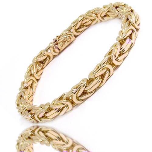 14 Carat Solid Gold King Chain Bracelet from Danske BNH, 18½ cm and 6,8 mm