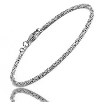 King bracelet in solid 925 sterling silver, 18½ cm and 3,2 mm