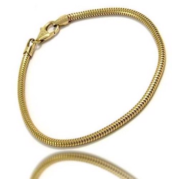 8 kt snake necklace 40 cm and 1.2 mm