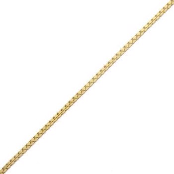 Gold plated Venezia silver necklaces, 38 cm and 1,0 mm