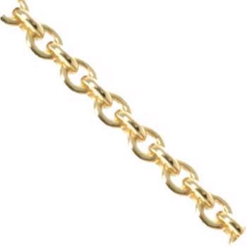 2.0 mm gold plated round anchor necklace from Lund of Copenhagen in optional length