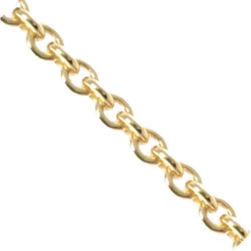 Gold plated anchor necklace of 2,0 mm and 60 cm from Lund of Copenhagen