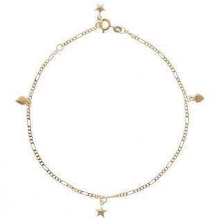 Figaro 14 carat gold ankle chain from Lund