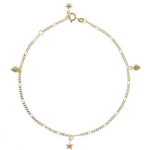 Figaro 14 carat gold ankle chain from Lund