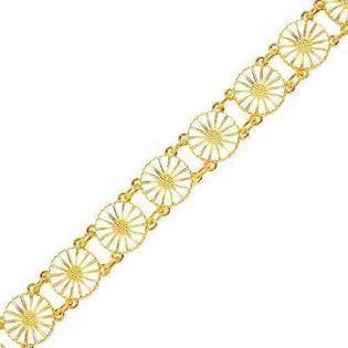 Lund Marguerite bracelet in silver plated with white enameled 11,0 mm flowers