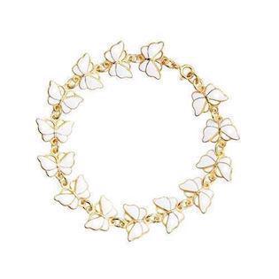 Lund 925 Sterling silver Bracelet gold plated with white enamel, model 901618-H-F