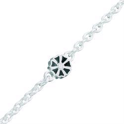 Lund Copenhagen micro Daisy necklaces White with goldplpating, 45 cm