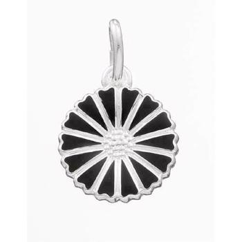 11 mm 925 silver Marguerite pendant black w/silver from Lund of Copenhagen