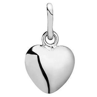 Silver Heart pendant from Lund Copenhagen, 14 x 16 mm